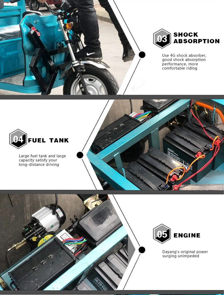 Three Wheel Electric Cargo Bike 1200W