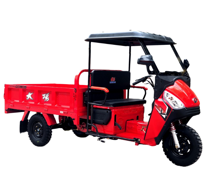 Tricycles motorisés par essence de nouvelle arrivée de la Chine de vente chaude avec la cabine en plastique